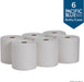 Blue Basic Recycled Paper Towel Rolls (Previously Branded Envision) by PRO , White, 26601, 800 Feet per Roll, 6 Rolls per Case