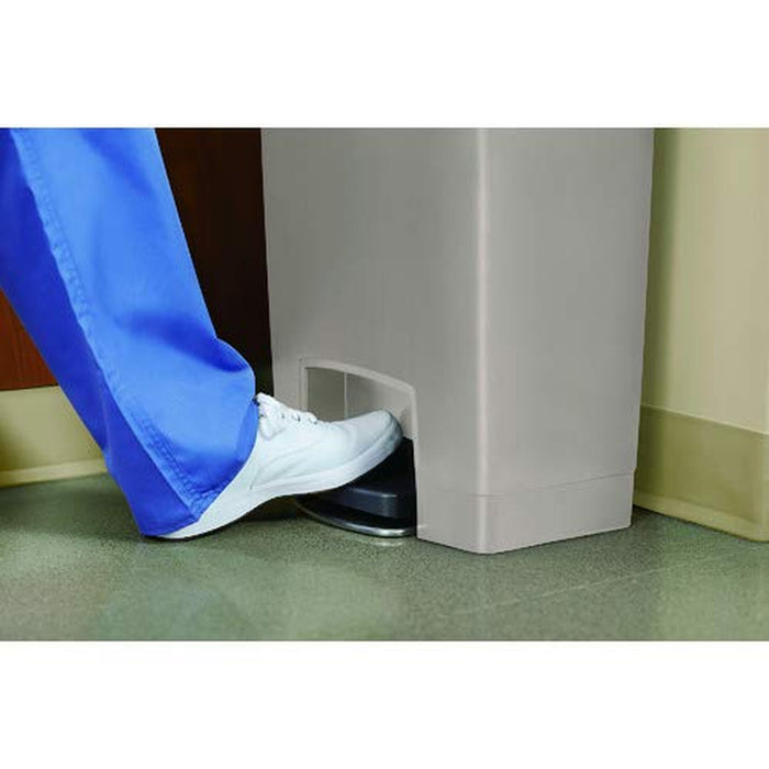-1883460 Streamline Slim Step-On Plastic Trash Garbage Can, 18 Gallon, Beige