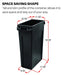 Slim Jim Plastic Rectangular Trash/Garbage Can with Venting Channels, 23 Gallon, Brown (1956187)