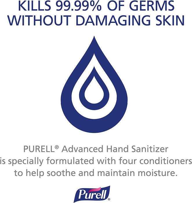 PURELL Advanced Hand Sanitizer Soothing Gel, Fresh Scent, 4 Fl Oz Travel Size Flip Cap Bottle (Pack of 24) - 9631-24