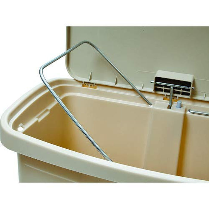 -1883460 Streamline Slim Step-On Plastic Trash Garbage Can, 18 Gallon, Beige