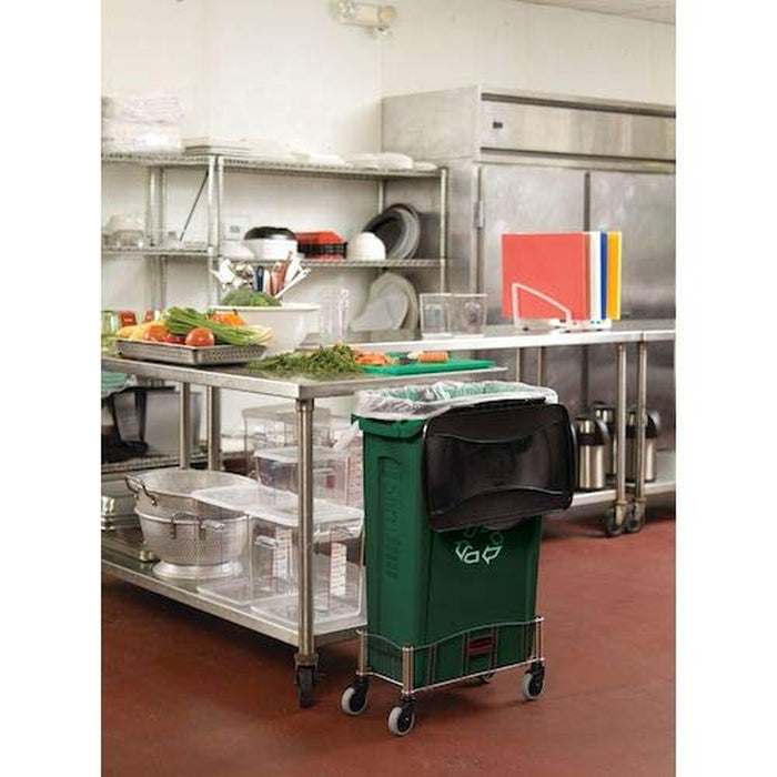 Slim Jim Plastic Rectangular Trash/Garbage Can with Venting Channels, 23 Gallon, Brown (1956187)
