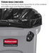 Slim Jim Plastic Rectangular Trash/Garbage Can with Venting Channels, 23 Gallon, Brown (1956187)