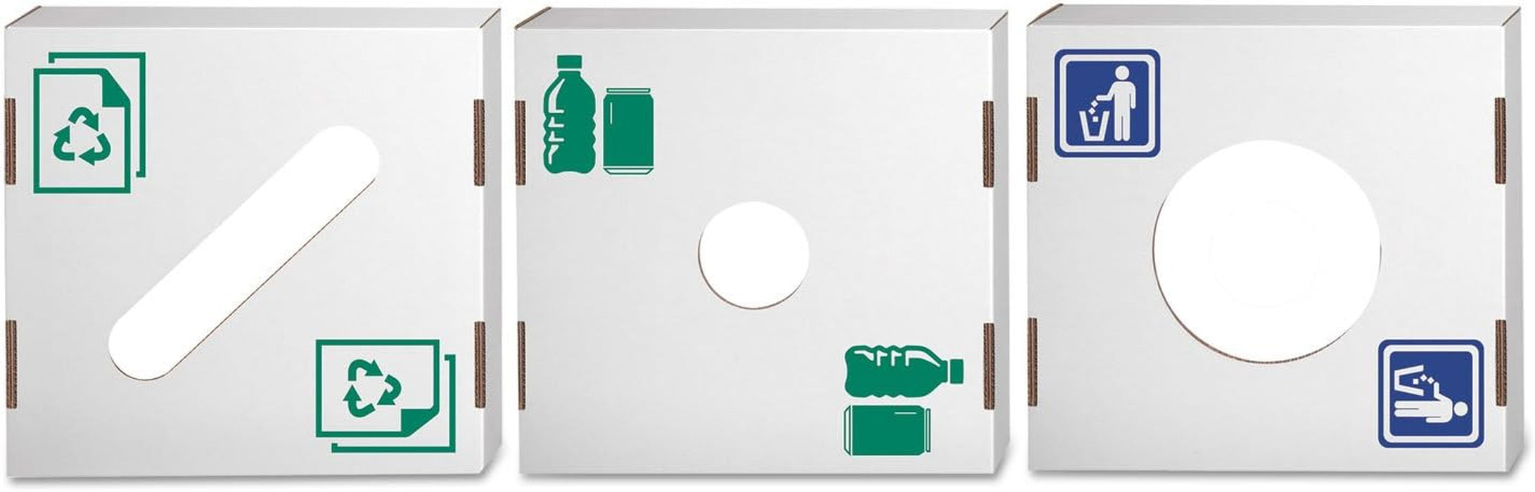 Bankers Box Corrugated Cardboard Trash and Recycling Container Lids, Bottles Icon, 10 Each (7320401)