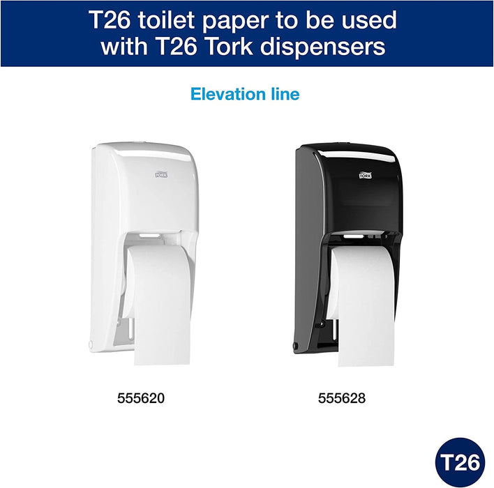 Tork High-Capacity Toilet Paper Roll White T26, Advanced, 2-Ply, 36 X 1000 Sheets, 110292A