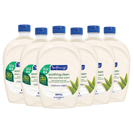 - US05264A  Liquid Hand Soap Refill, Soothing Aloe Vera, 50 Ounce Bottle, Bathroom Soap, Bulk Soap, Moisturizing Hand Soap, Premium Scented Hand Soap (Pack of 6) Packaging May Vary