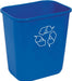 Recycling Bin, 3.25 Gallons, Blue, WB0197