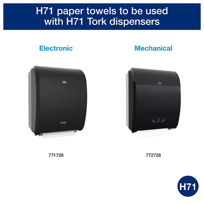 Tork Hand Towel Roll, Natural, Universal, H71, Large, 100% Recycled, 1-Ply, White, 6 Rolls X 800 Ft, 7171300