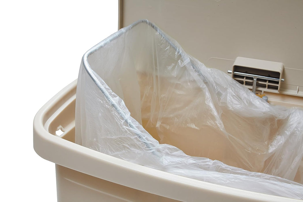 -1883460 Streamline Slim Step-On Plastic Trash Garbage Can, 18 Gallon, Beige