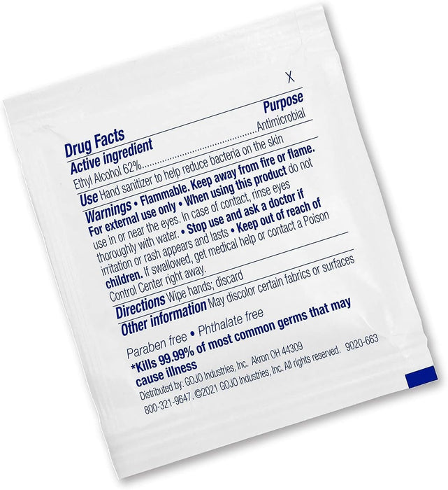 Purell Hand Sanitizing Wipes, Alcohol Formula, Fragrance Free, 300 Count Individually Wrapped Hand Wipes - 9020-06-EC