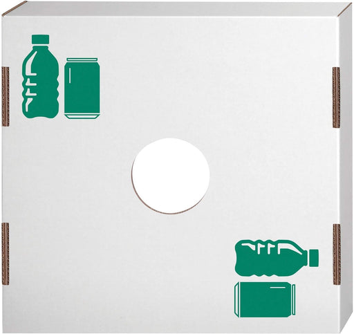 Bankers Box Corrugated Cardboard Trash and Recycling Container Lids, Bottles Icon, 10 Each (7320401)