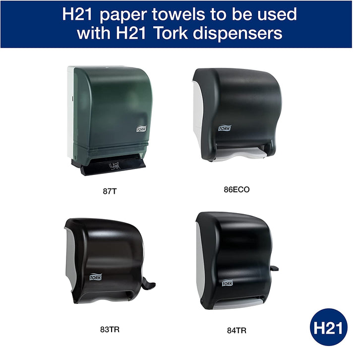 Tork Paper Hand Towel Roll White H21, Universal, 100% Recycled Fiber, 6 Rolls X 800 Ft, RB8004
