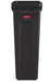 Slim Jim Plastic Rectangular Trash/Garbage Can with Venting Channels, 23 Gallon, Brown (1956187)