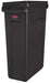 Slim Jim Plastic Rectangular Trash/Garbage Can with Venting Channels, 23 Gallon, Brown (1956187)