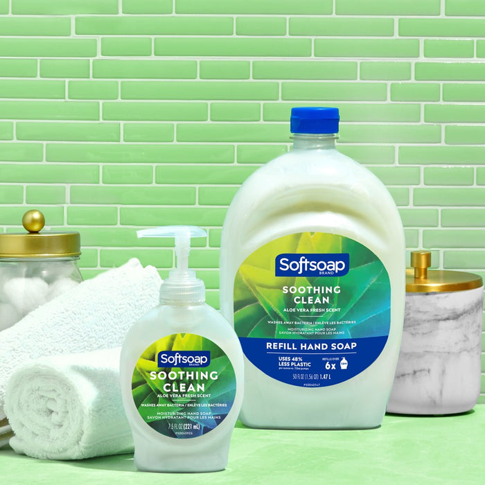 Softsoap Soothing Clean Liquid Hand Soap, Aloe Vera Scented Liquid Hand Soap, 7.5 Oz