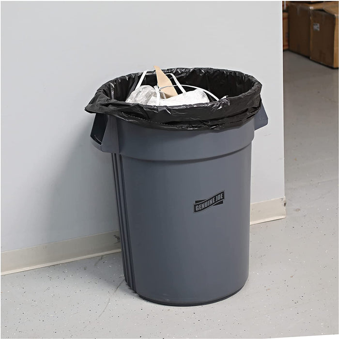 GJO01535 Heavy Duty Low-Density Puncture Resistant Can Liner, 60 Gallon Capacity, 56" Length X 39" Width X 1.50 Mil Thickness, Black (Box of 50)
